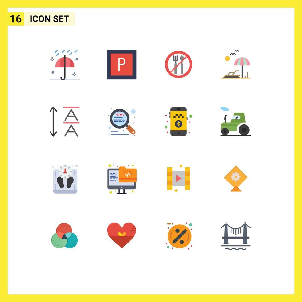 conjunto de dieciséis moderno ui íconos símbolos señales para mejoramiento líder Ramadán fuente árbol editable paquete de creativo vector diseño elementos