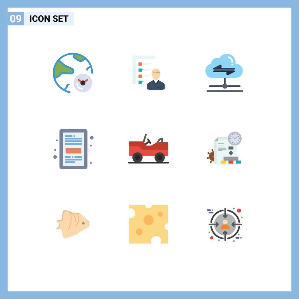 Stock Vector Icon Pack of 9 Line Signs and Symbols for book send employee cloud skills Editable Vector Design Elements