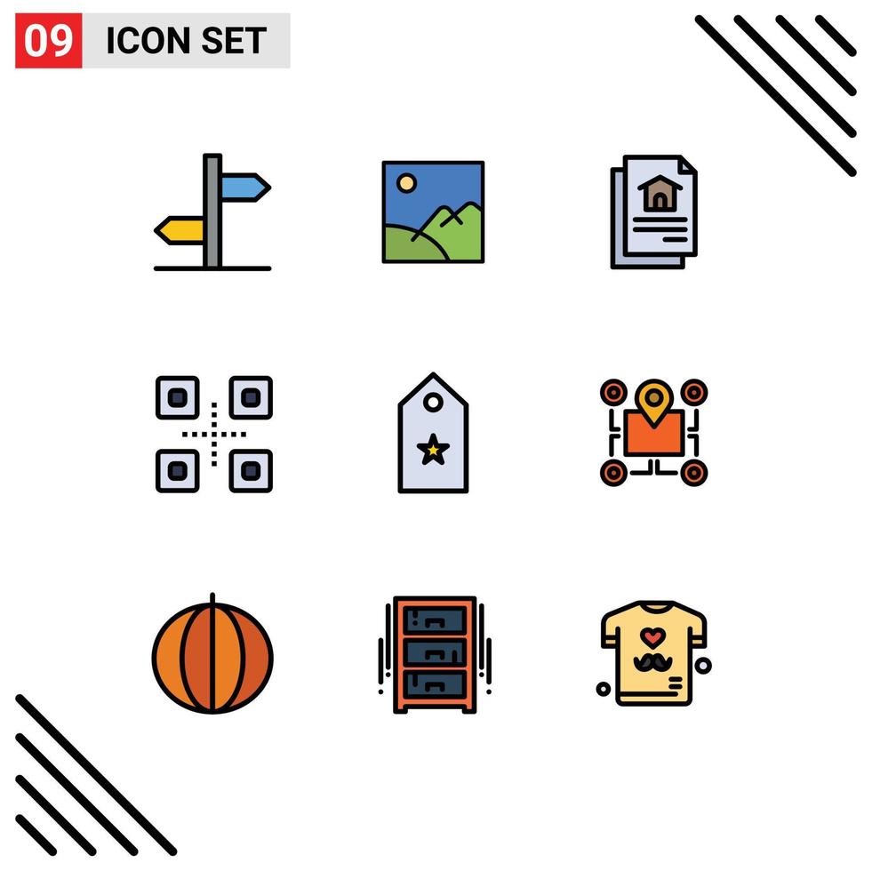 Stock Vector Icon Pack of 9 Line Signs and Symbols for rank military file japanese food food Editable Vector Design Elements