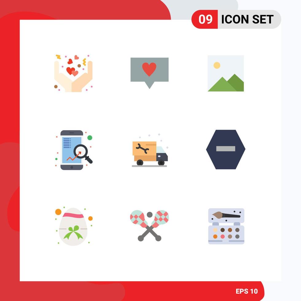 9 Creative Icons Modern Signs and Symbols of plumbing pipe image car search Editable Vector Design Elements