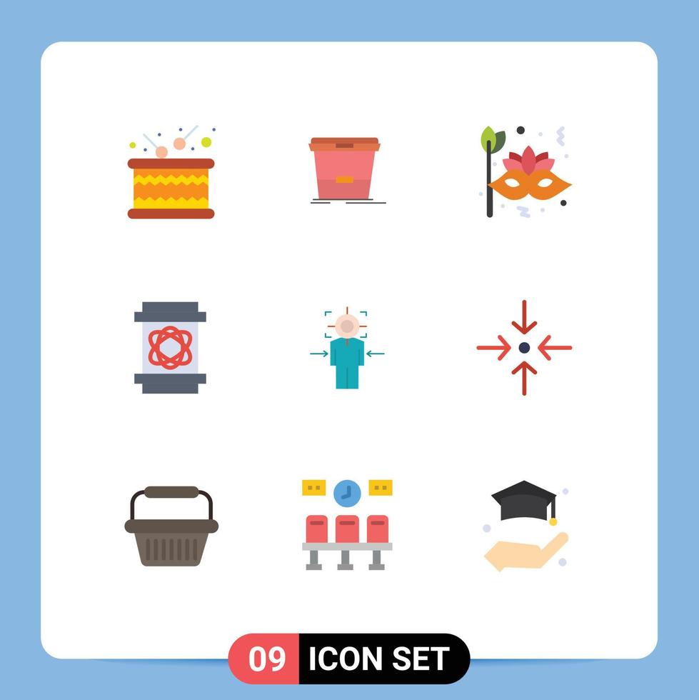 Universal Icon Symbols Group of 9 Modern Flat Colors of man science mask danger circus Editable Vector Design Elements