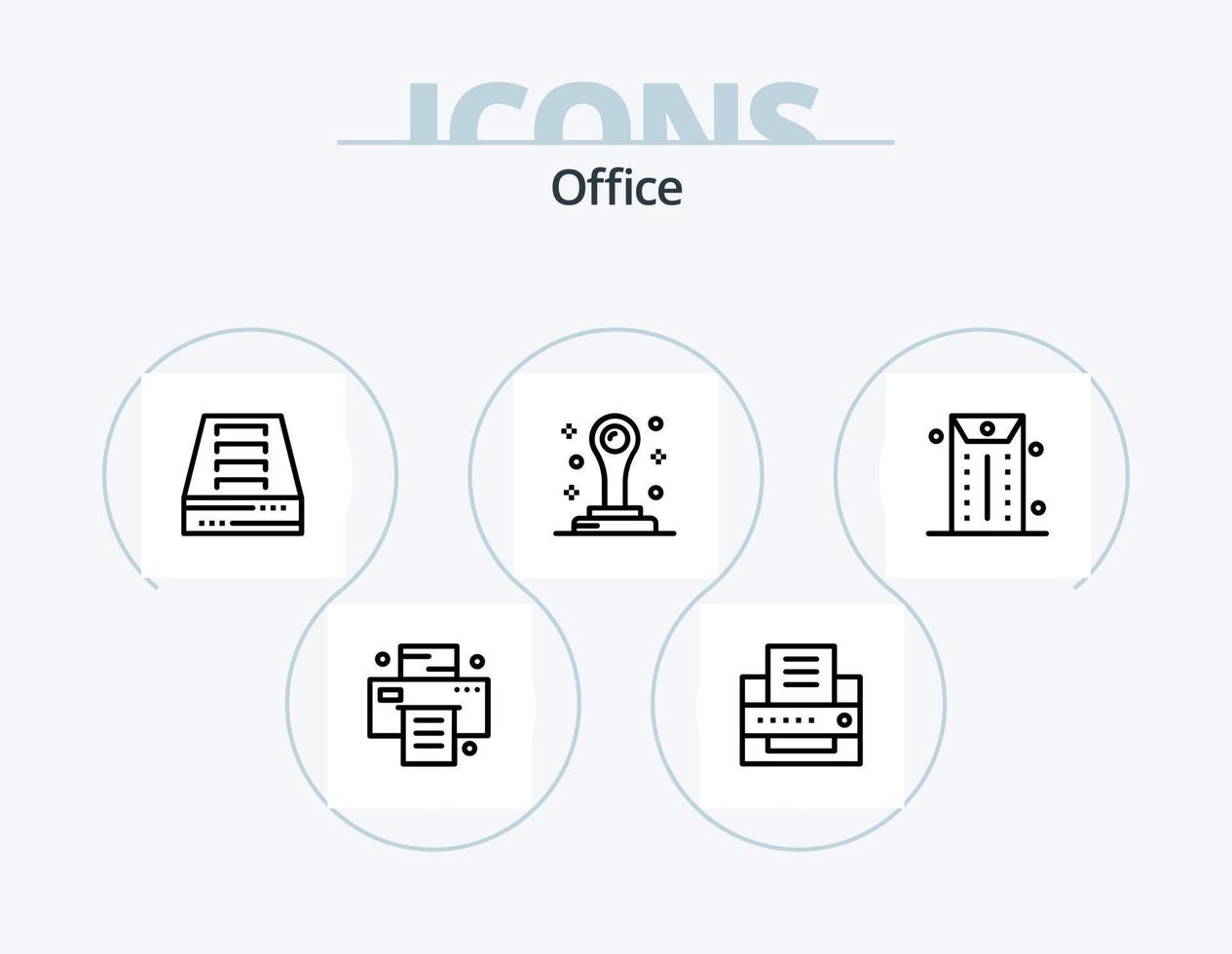 Office Line Icon Pack 5 Icon Design. . dialog. office. chat. dustbin vector