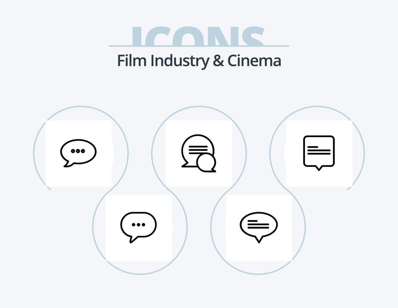 cenima línea icono paquete 5 5 icono diseño. corte. cine. cine. película. cine vector