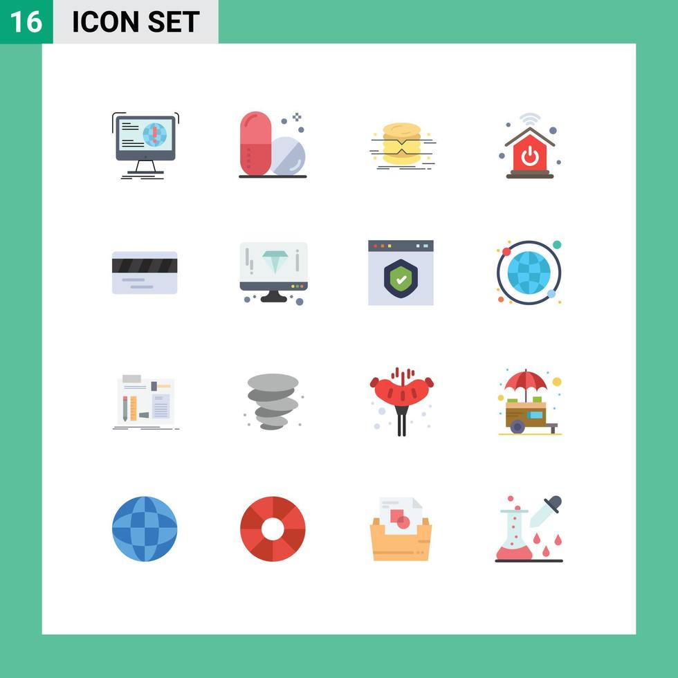 16 Creative Icons Modern Signs and Symbols of transport internet of things database intelligent home monitoring Editable Pack of Creative Vector Design Elements