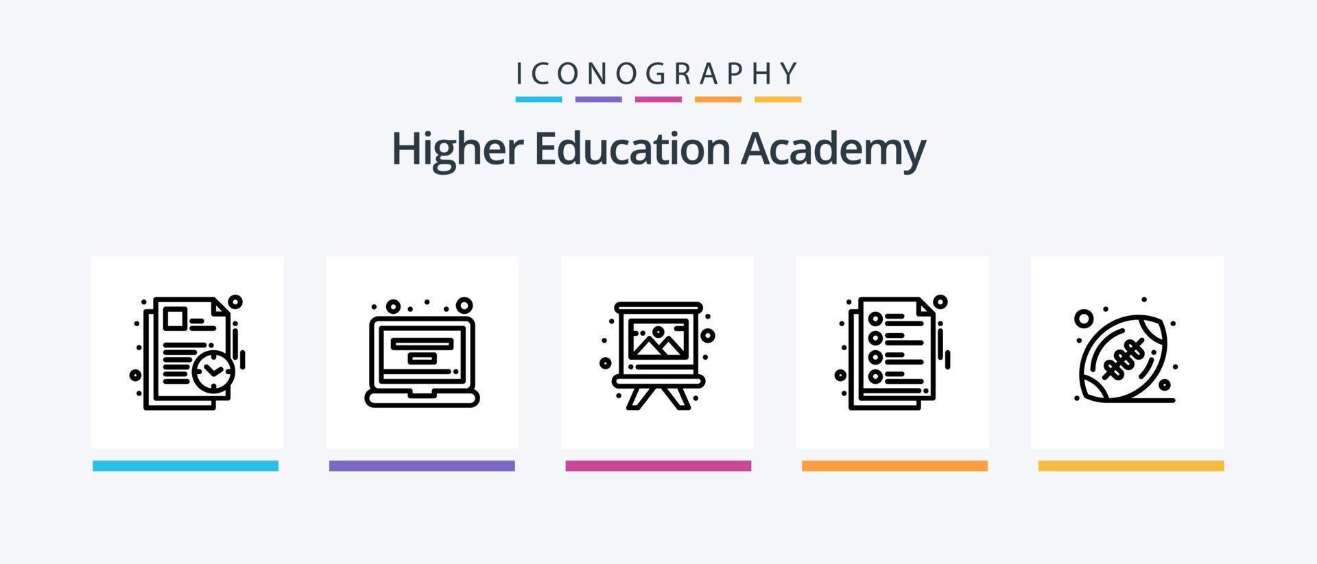Academy Line 5 Icon Pack Including school. growth. engineering. education. study. Creative Icons Design vector