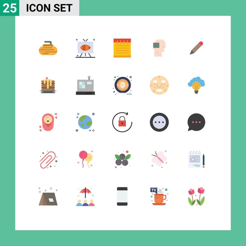 conjunto de 25 moderno ui íconos símbolos señales para estudiar negocio televisión éxito usuario editable vector diseño elementos