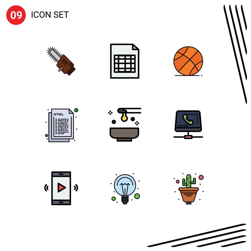 9 Creative Icons Modern Signs and Symbols of honey web sports web design Editable Vector Design Elements