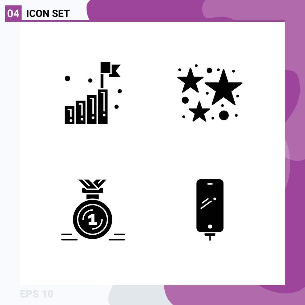 Creative Icons Modern Signs and Symbols of business award success goal firework first Editable Vector Design Elements