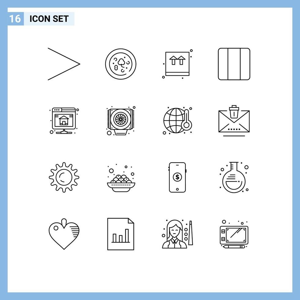 dieciséis temático vector contornos y editable símbolos de servidor base de datos paquete apoyo horizontal editable vector diseño elementos