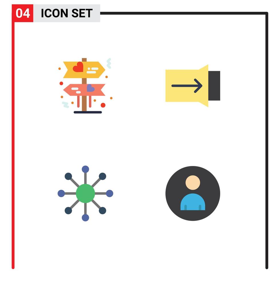 4 4 plano icono concepto para sitios web móvil y aplicaciones tablero humano gesto red personas editable vector diseño elementos