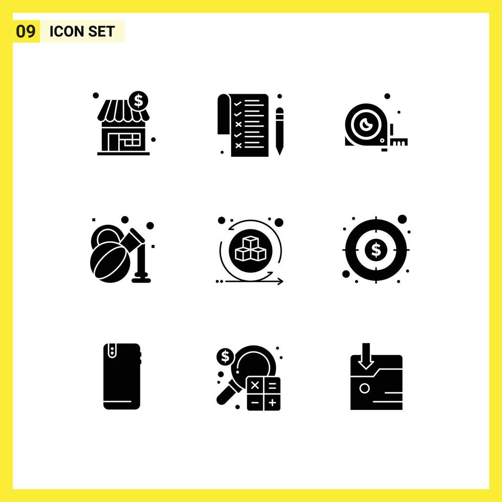 Solid Glyph Pack of 9 Universal Symbols of interactive environment angle spa olive Editable Vector Design Elements