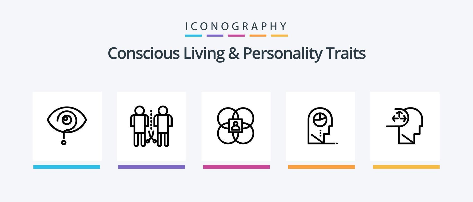 Concious Living And Personality Traits Line 5 Icon Pack Including mobile. connected. mark. communication. mind. Creative Icons Design vector