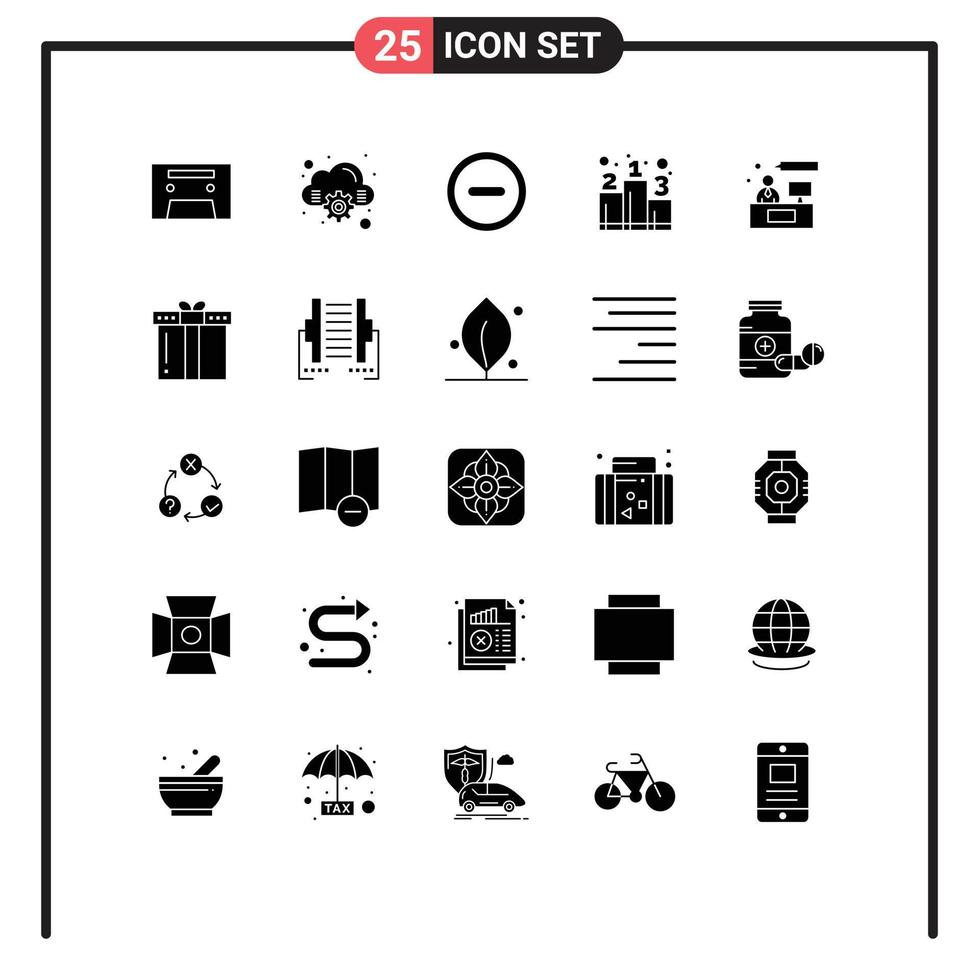 Set of 25 Modern UI Icons Symbols Signs for dinner discussion ui consulting strategy Editable Vector Design Elements