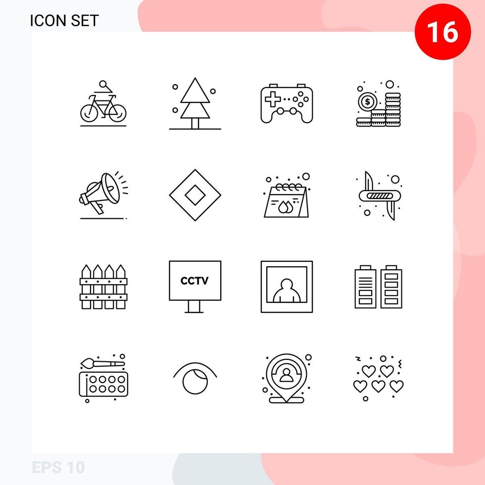 16 Creative Icons Modern Signs and Symbols of gdpr money tree investment joystick Editable Vector Design Elements