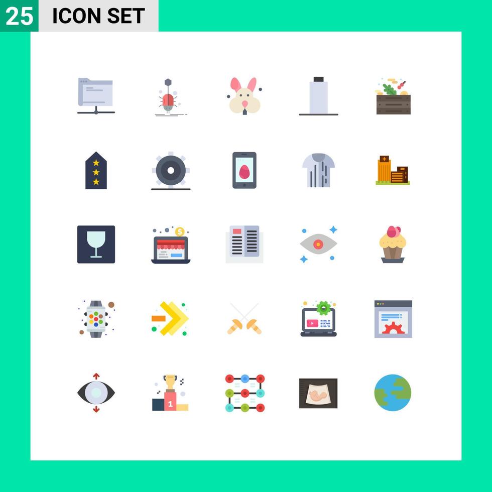 Stock Vector Icon Pack of 25 Line Signs and Symbols for salad