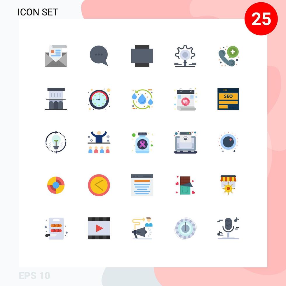 25 Creative Icons Modern Signs and Symbols of telephone communication layout call search Editable Vector Design Elements