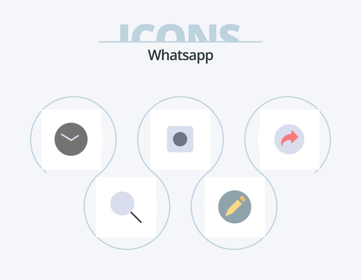 whatsapp plano icono paquete 5 5 icono diseño. ui flecha. mirar. básico. navegador vector