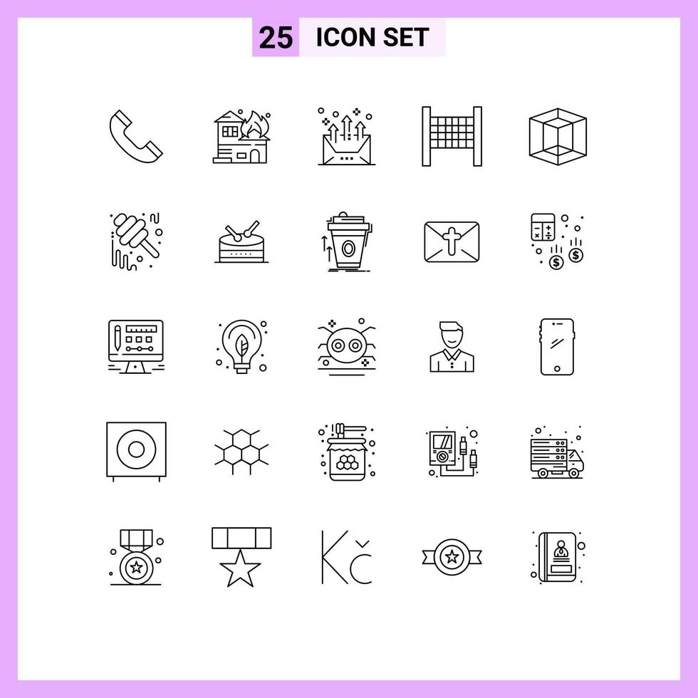 Pictogram Set of 25 Simple Lines of autumn graphic arrow design net Editable Vector Design Elements