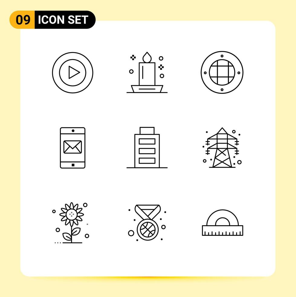 9 Outline concept for Websites Mobile and Apps interface mail interior mobile application application Editable Vector Design Elements
