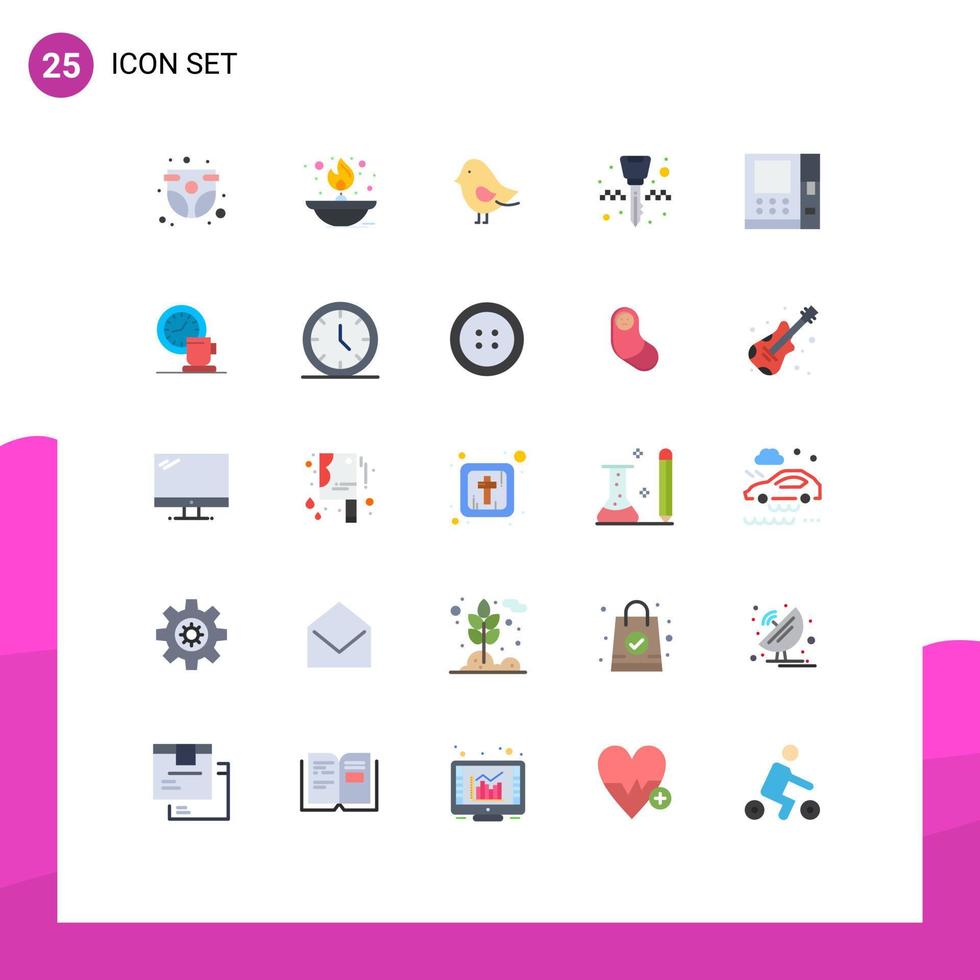 Stock Vector Icon Pack of 25 Line Signs and Symbols for atm key chain lamp ignition key nature Editable Vector Design Elements