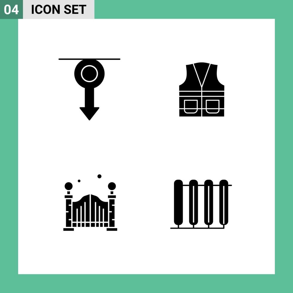 User Interface Solid Glyph Pack of modern Signs and Symbols of boy repair man jacket life Editable Vector Design Elements