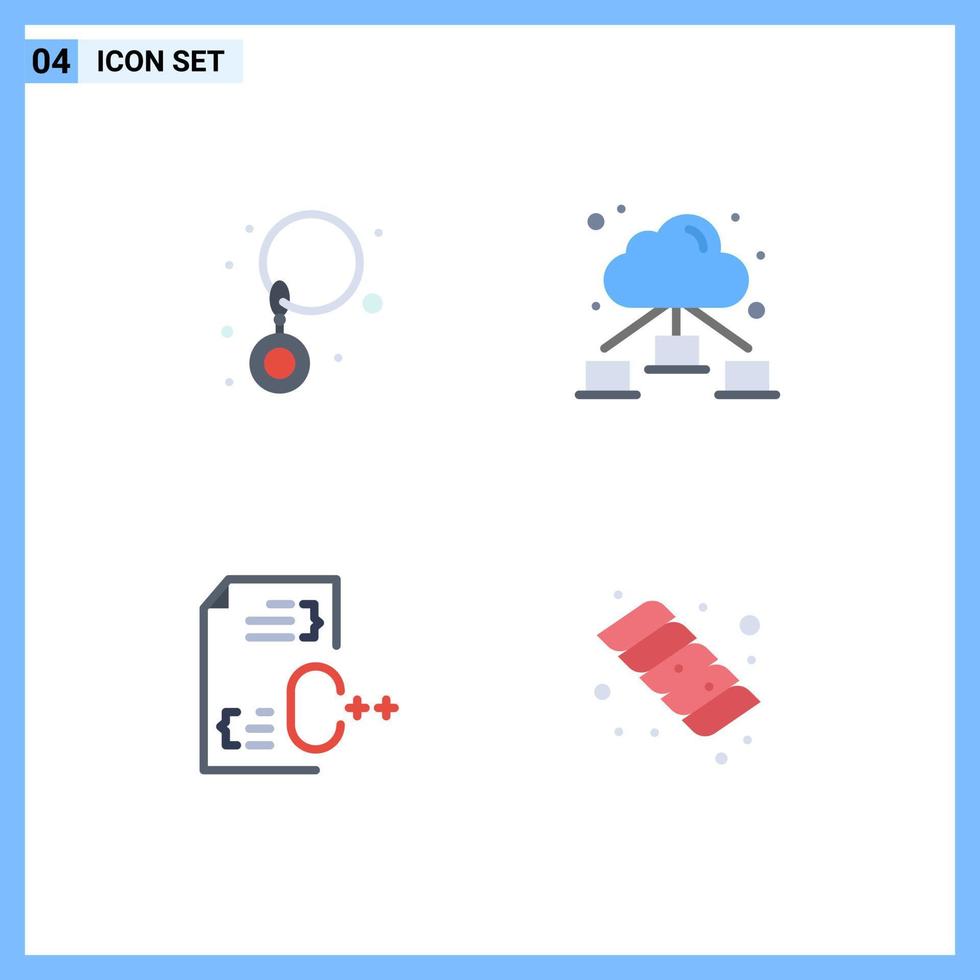 valores vector icono paquete de 4 4 línea señales y símbolos para soltar desarrollo web C cámping editable vector diseño elementos