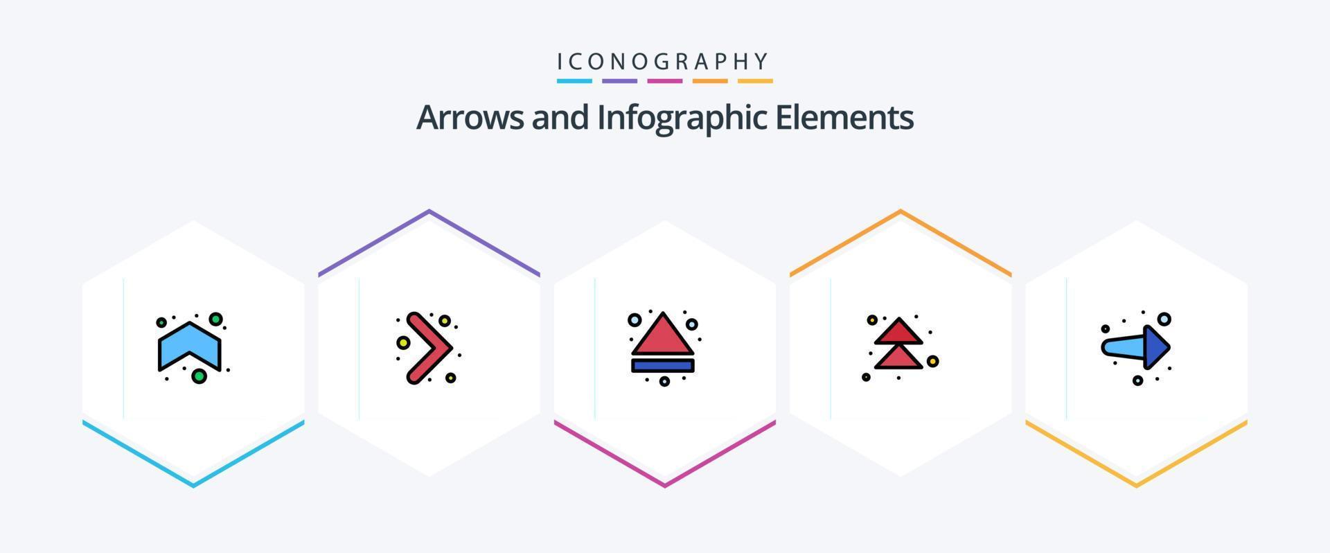 Arrow 25 FilledLine icon pack including forward. arrow. eject. up. forward vector