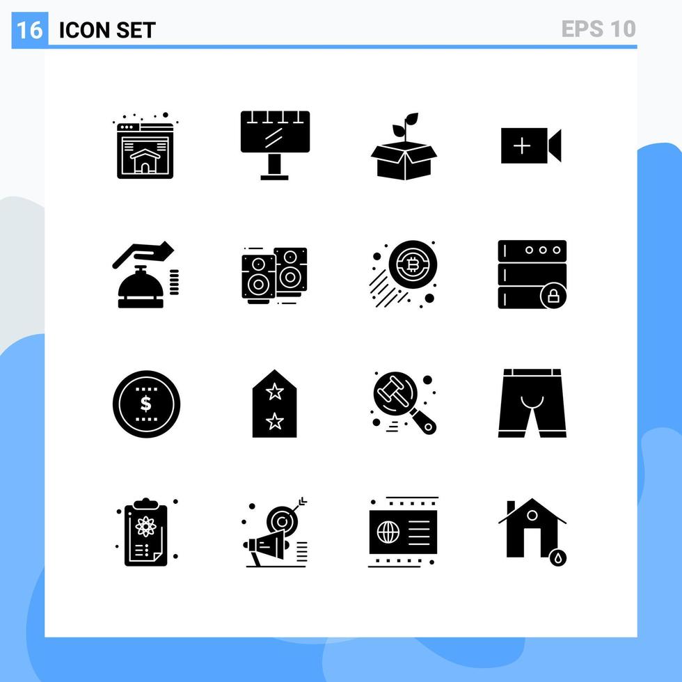 16 Creative Icons Modern Signs and Symbols of cyber gdpr ecology ui video Editable Vector Design Elements