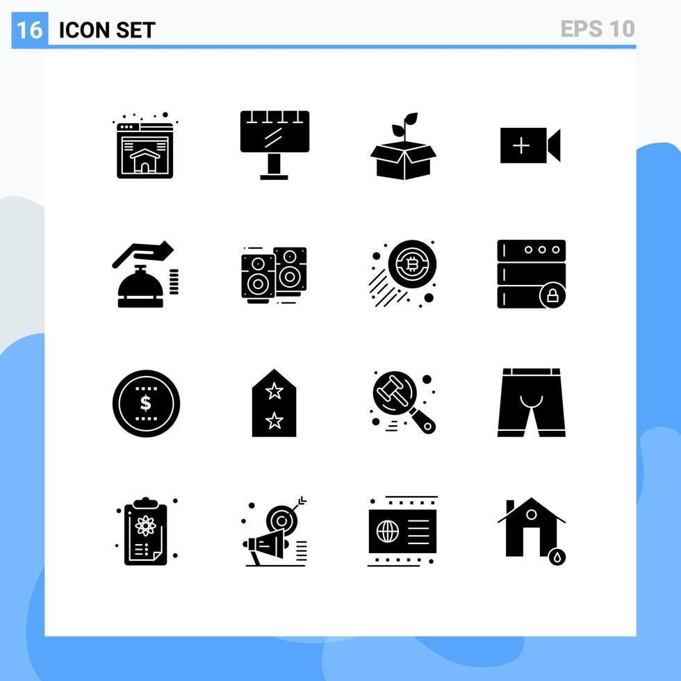 dieciséis creativo íconos moderno señales y símbolos de ciber gdpr ecología ui vídeo editable vector diseño elementos