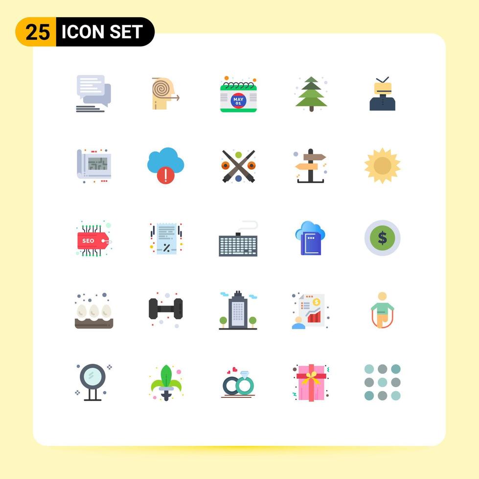 25 Creative Icons Modern Signs and Symbols of affirmation tree focus plant day Editable Vector Design Elements