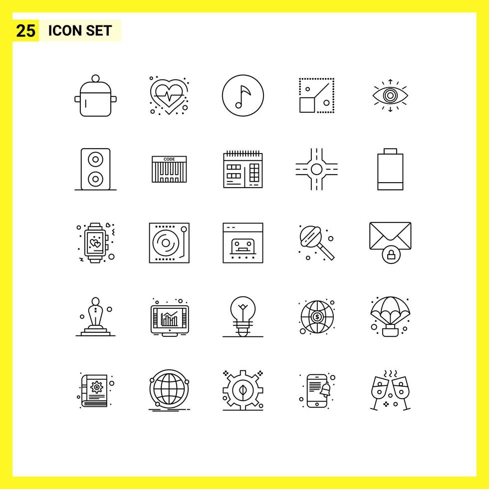 25 Universal Lines Set for Web and Mobile Applications symbol creative check design full Editable Vector Design Elements