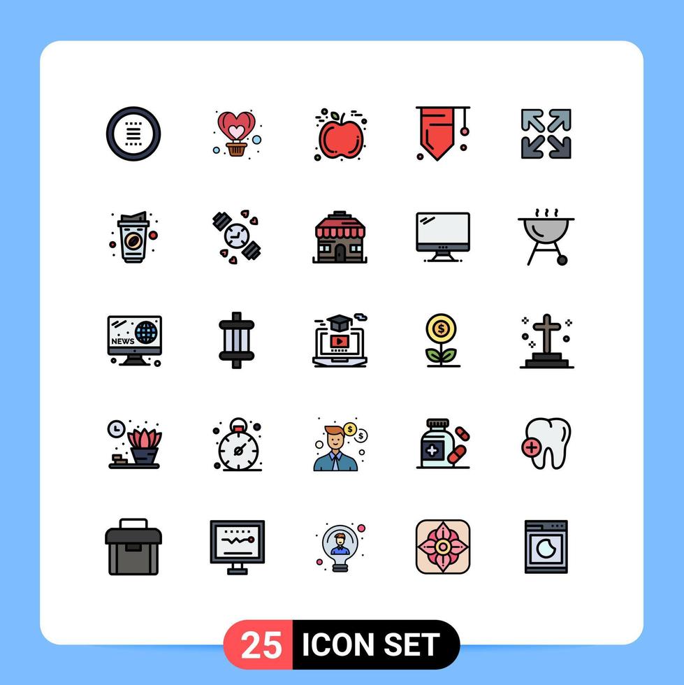25 creativo íconos moderno señales y símbolos de flecha estudiar corazón educación acción de gracias editable vector diseño elementos