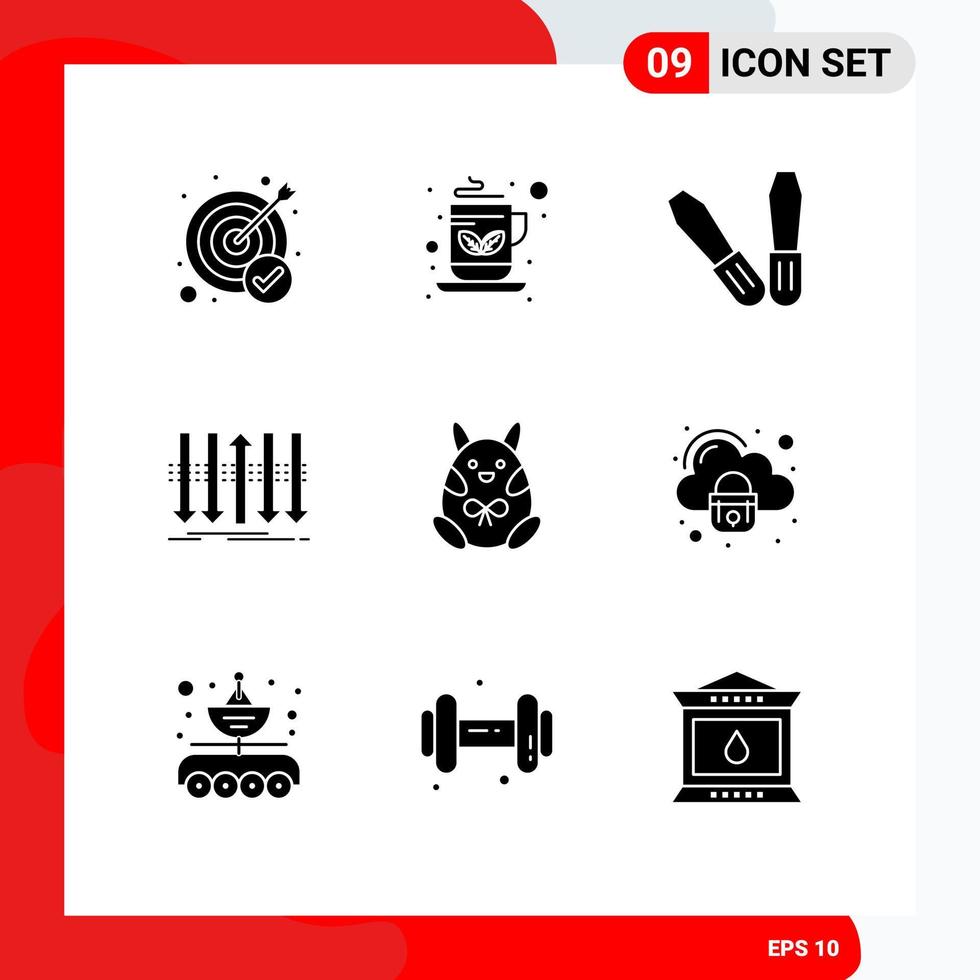 Set of 9 Modern UI Icons Symbols Signs for baby chicken mechanic individuality distinction Editable Vector Design Elements