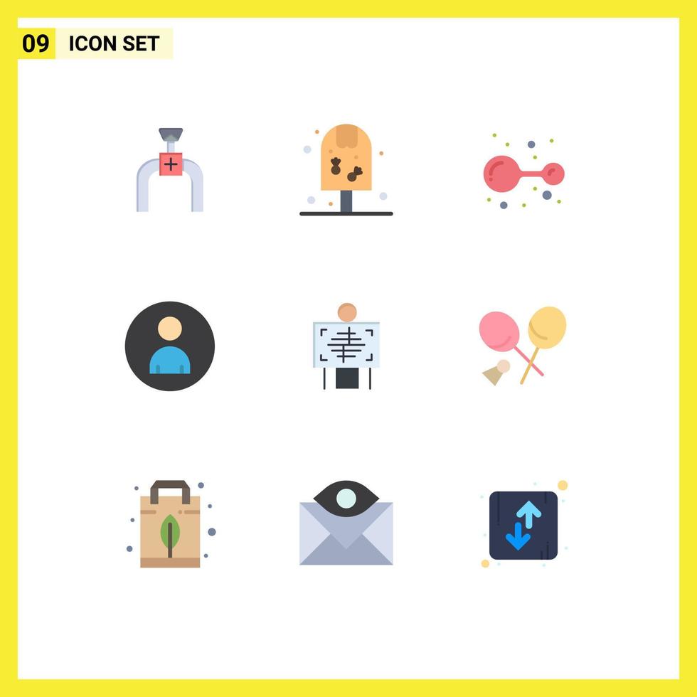 9 Universal Flat Colors Set for Web and Mobile Applications patient user atoms people human Editable Vector Design Elements