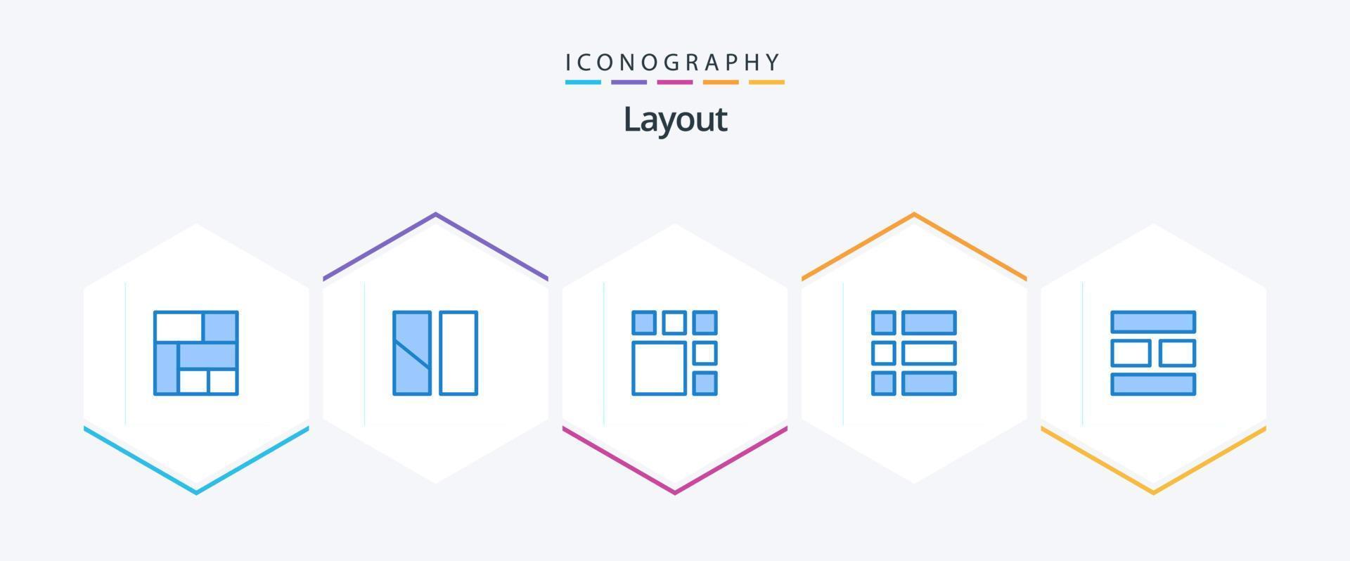 Layout 25 Blue icon pack including . . frame. layout. editing vector