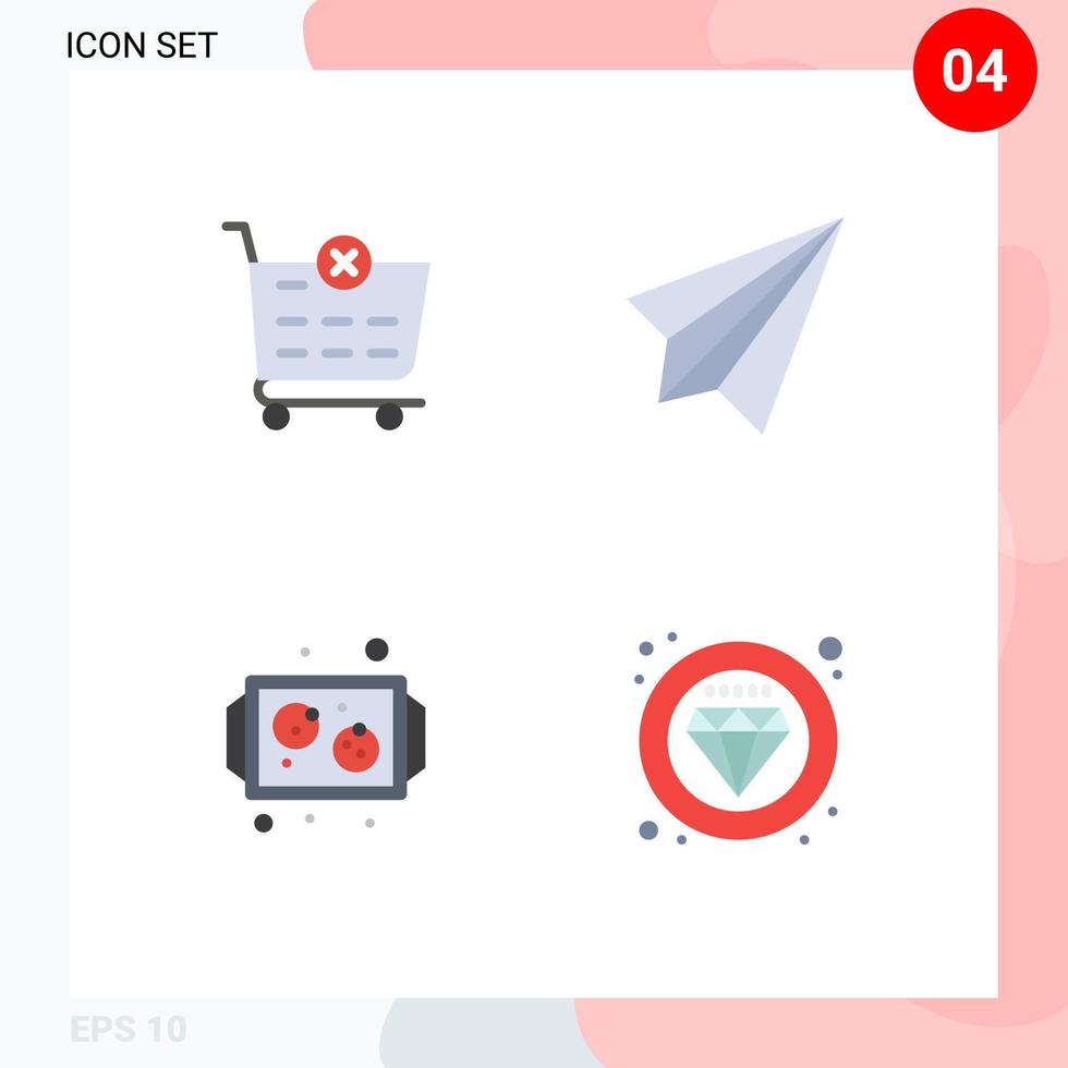 4 Universal Flat Icon Signs Symbols of checkout cookies communication receive tray Editable Vector Design Elements