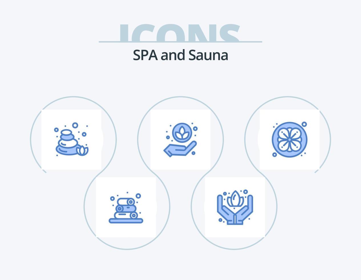 Sauna Blue Icon Pack 5 Icon Design. . . nature. nature. flower vector