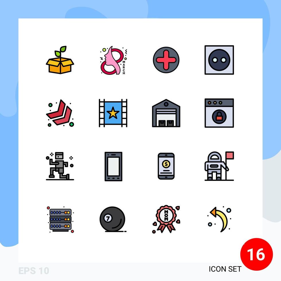 16 Creative Icons Modern Signs and Symbols of light appliances symbol apartment hospital Editable Creative Vector Design Elements