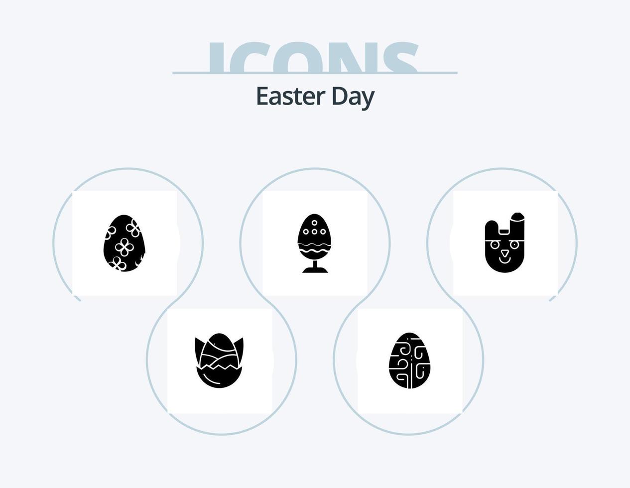 Easter Glyph Icon Pack 5 Icon Design. egg. boiled egg. egg. boiled. easter egg vector