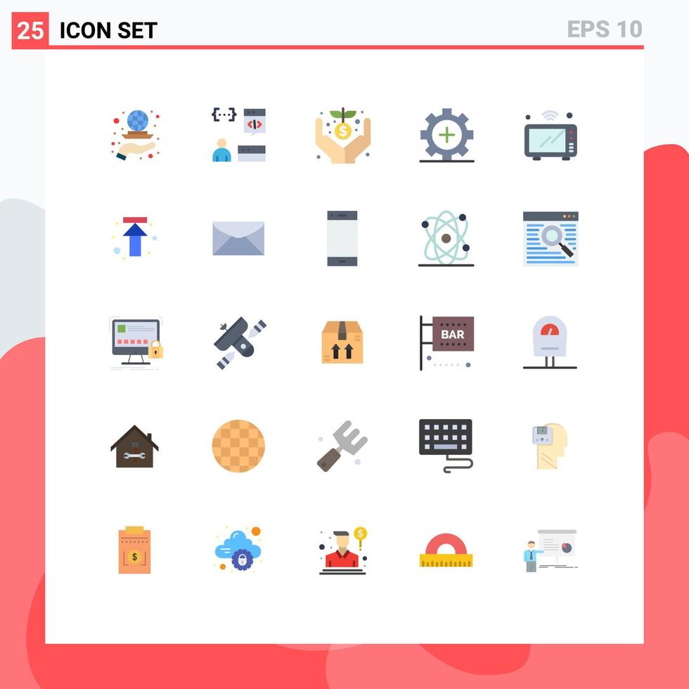 Set of 25 Modern UI Icons Symbols Signs for hospital equipment development care funding Editable Vector Design Elements