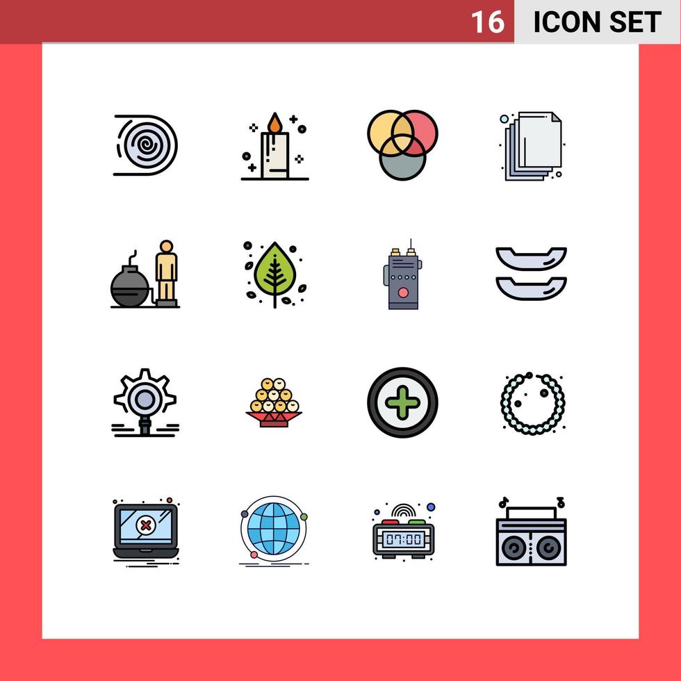 16 Creative Icons Modern Signs and Symbols of birch problem rgb modern business Editable Creative Vector Design Elements