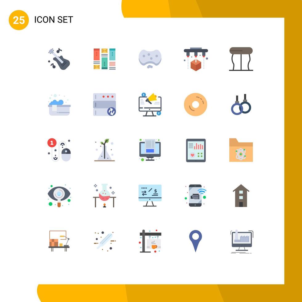 Set of 25 Modern UI Icons Symbols Signs for table furniture health scanner factory Editable Vector Design Elements