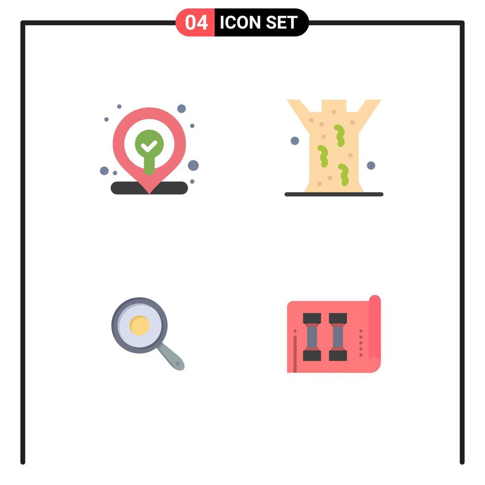 User Interface Pack of 4 Basic Flat Icons of web kitchen entomology medical equipment Editable Vector Design Elements