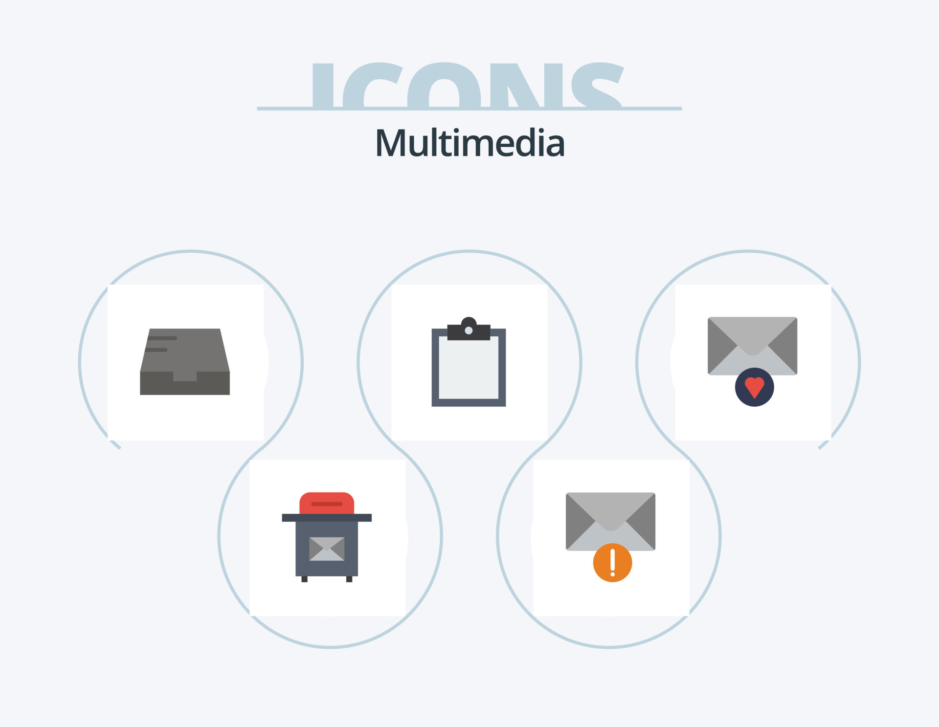 Multimedia Flat Icon Pack 5 Icon Design. . . mailbox. valentine. mail