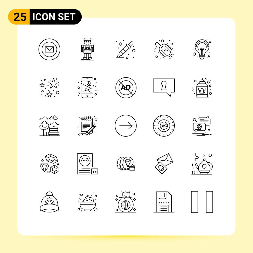 25 Creative Icons Modern Signs and Symbols of campaigns virus technology disease liquidator Editable Vector Design Elements