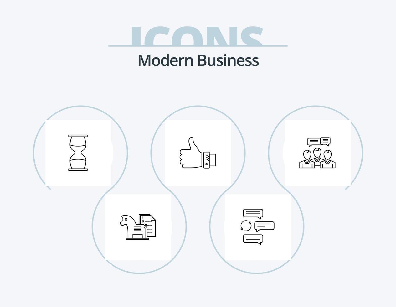 Modern Business Line Icon Pack 5 Icon Design. data. competers. accounting. business. math vector