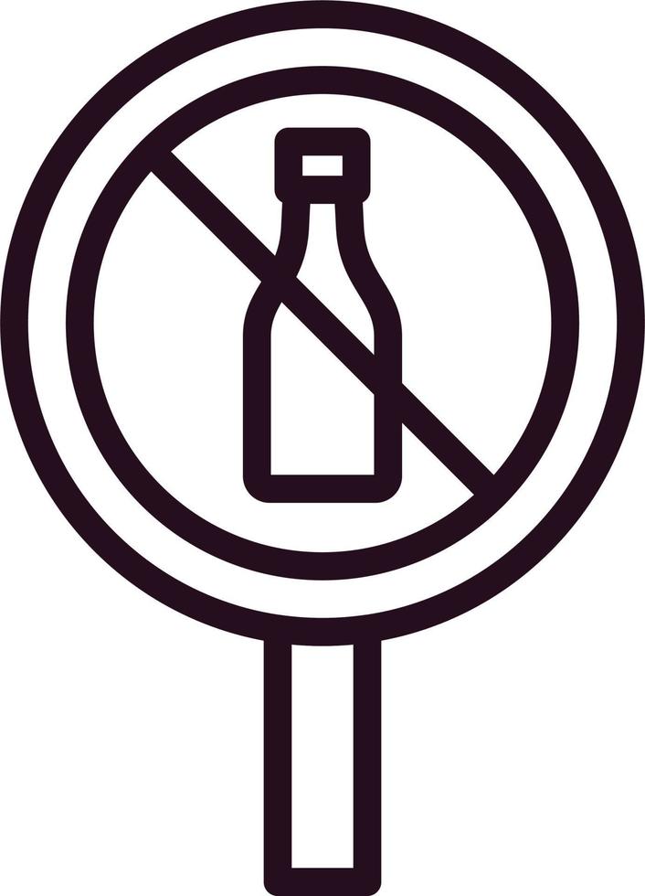 No Alcohol Vector Icon