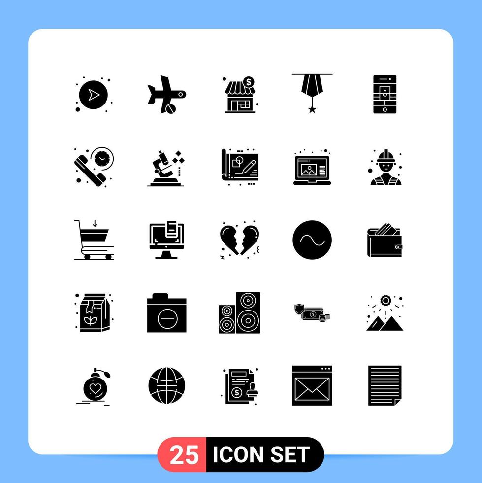 Modern Set of 25 Solid Glyphs and symbols such as plain insignia transportation decoration dollar Editable Vector Design Elements