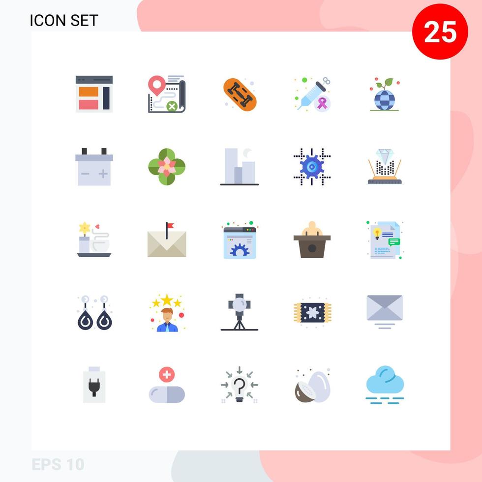 25 Creative Icons Modern Signs and Symbols of growth health close day hobby Editable Vector Design Elements