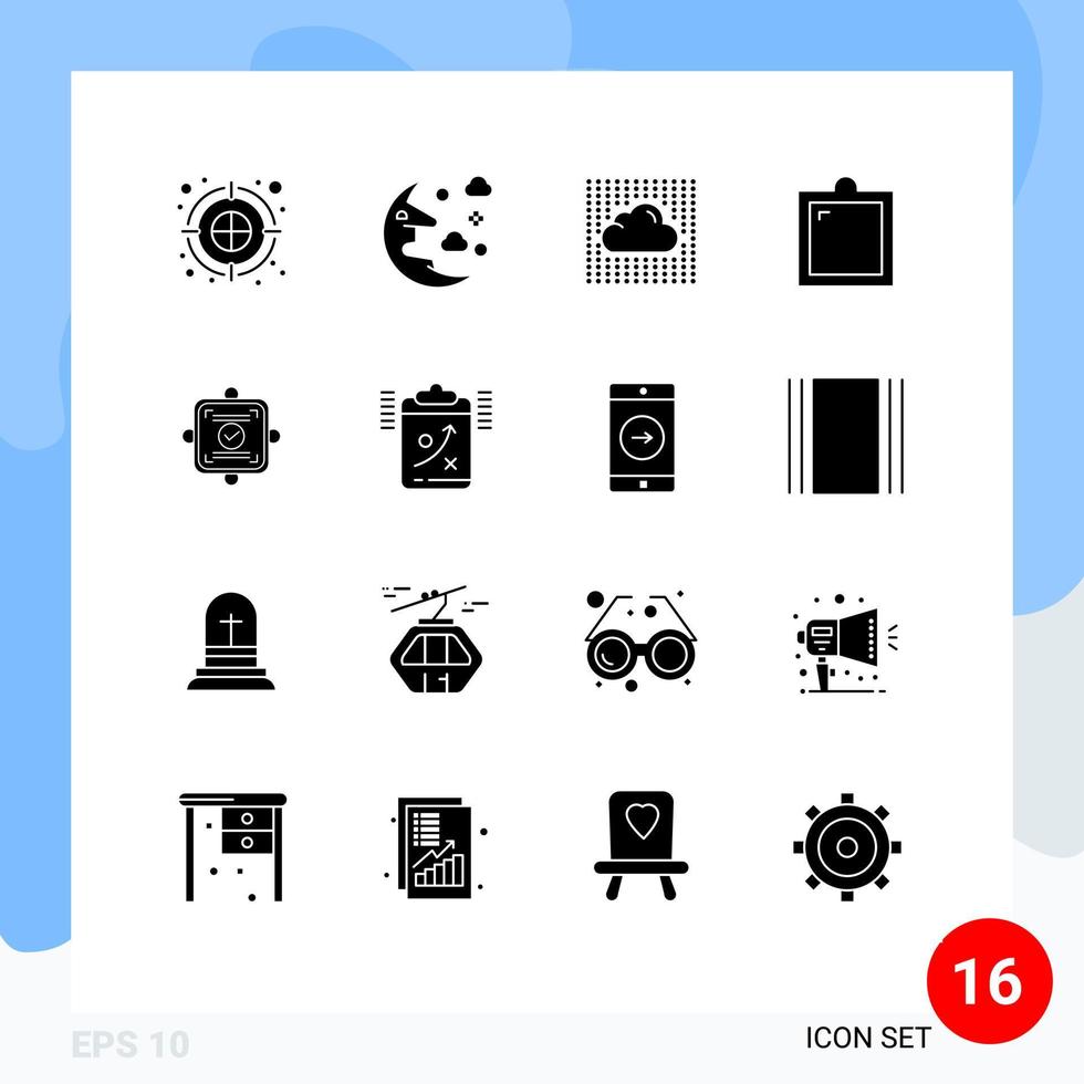 Editable Vector Line Pack of 16 Simple Solid Glyphs of ok interior cloud furniture layers Editable Vector Design Elements